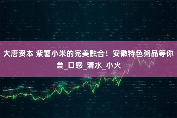 大唐资本 紫薯小米的完美融合！安徽特色粥品等你尝_口感_清水_小火